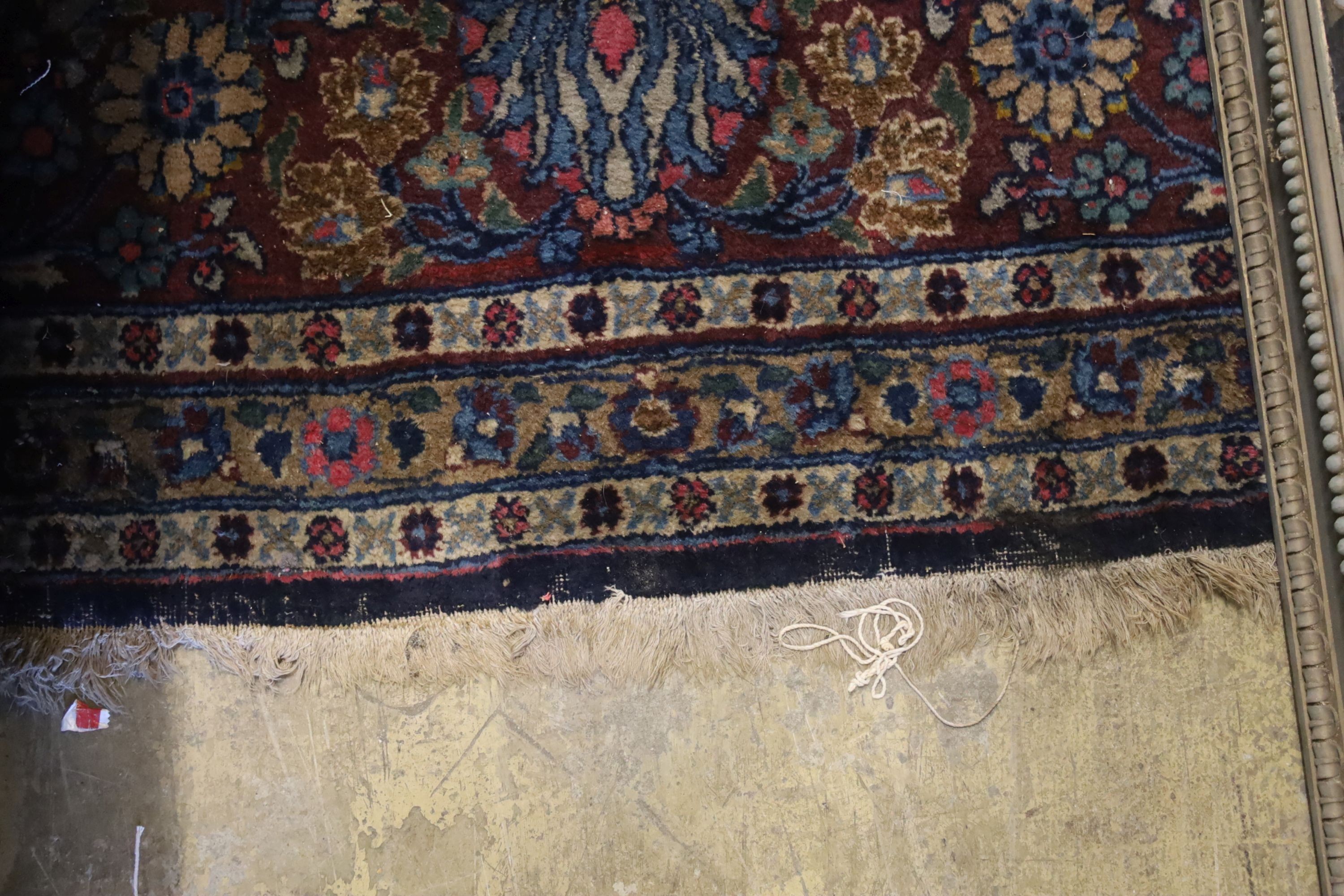 A Tabriz/Meshed blue ground carpet